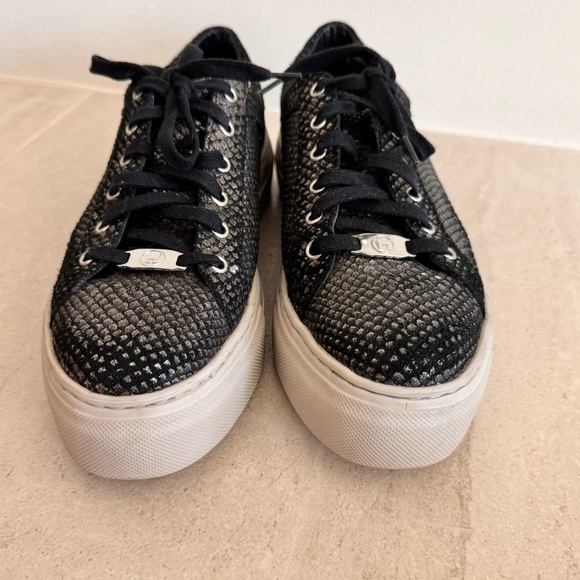 MEPHISTO Air Relax Black Snakeskin Platform Sneakers Size 8.5 - Picture 6 of 10